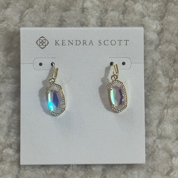 Kendra Scott Lee Gold Drop Earrings in Dichroic Glass - Picture 2 of 8